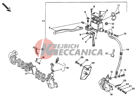 FRONT BRAKE SYSTEM SINGLE DISK