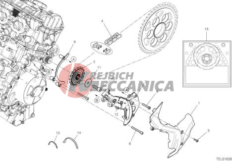 FRONT SPROCKET AND CHAIN