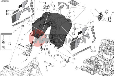 FUEL TANK (SATURN GREY)