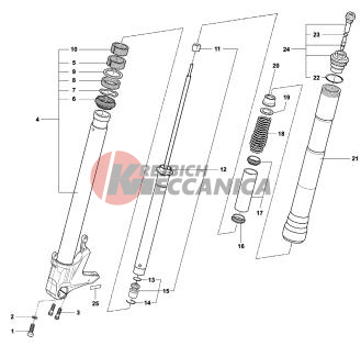 Front Fork Left 989r