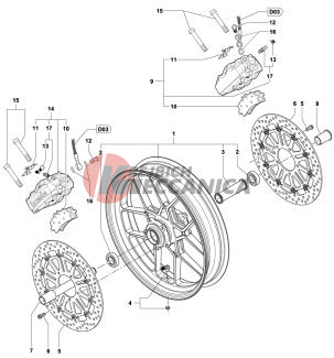 Front Wheel Assembly F3 Oro