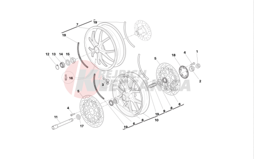 Front and rear wheels