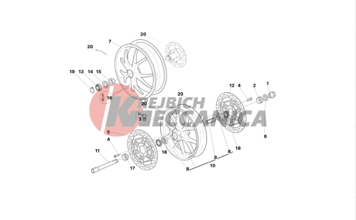 Front and rear wheels