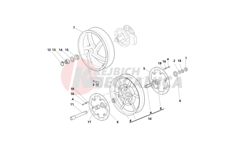 Front and rear wheels