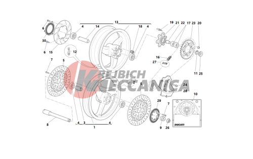 Front and rear wheels