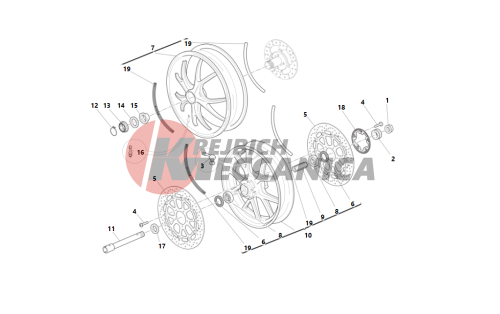 Front and rear wheels