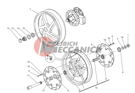 Front and rear wheels