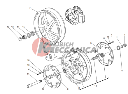 Front and rear wheels