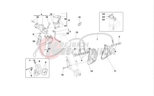 Front hydraulic brake