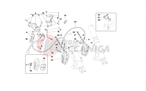 Front hydraulic brake