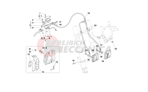 Front hydraulic brake