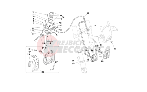 Front hydraulic brake