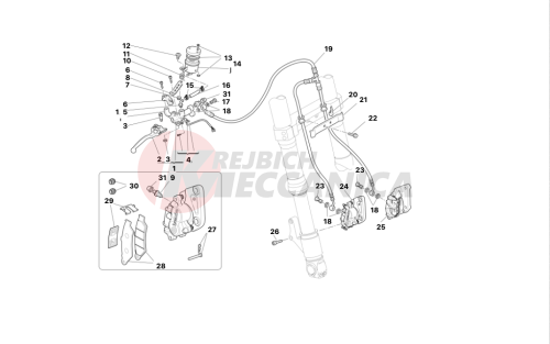 Front hydraulic brake