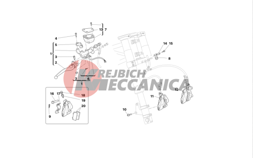 Front hydraulic brake