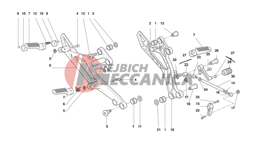 GEARCHANGE LEVER - FOOT REST