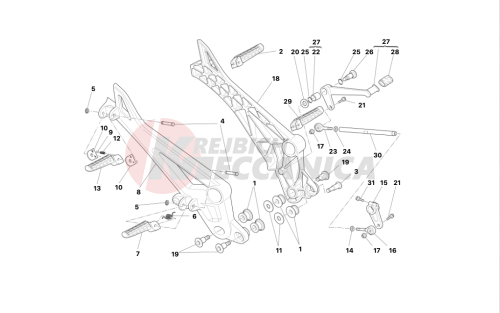 Gearchange lever - footrest