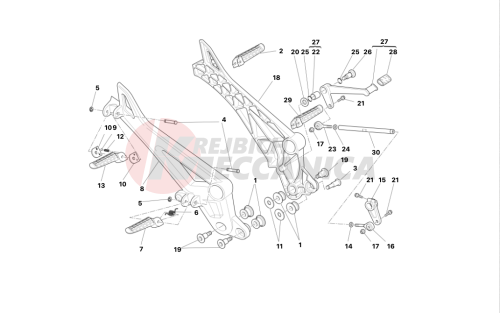 Gearchange lever - footrest