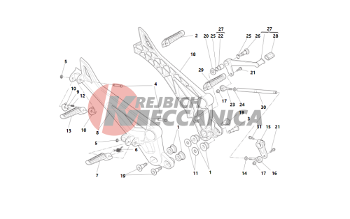 Gearchange lever - footrest