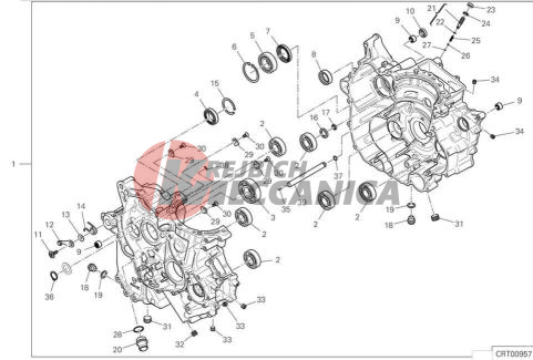 HALF-CRANKCASES PAIR 1