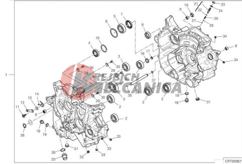 HALF-CRANKCASES PAIR 1