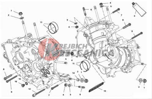HALF-CRANKCASES PAIR (18 /19)