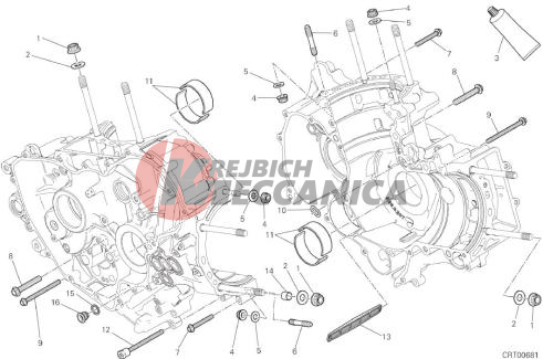 HALF-CRANKCASES PAIR 2