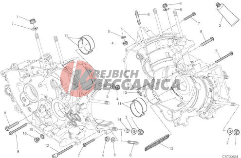 HALF-CRANKCASES PAIR 2