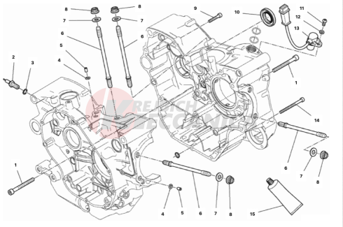 HALF-CRANKCASES PAIR