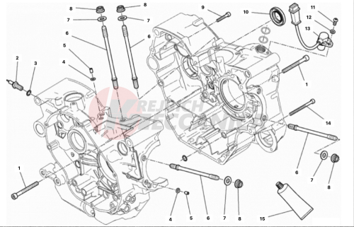 HALF-CRANKCASES PAIR