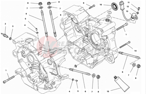 HALF-CRANKCASES PAIR