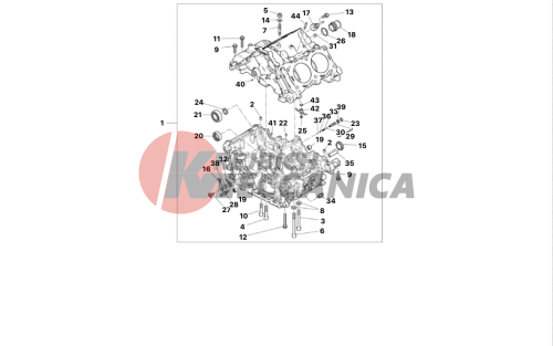 HALF-CRANKCASES PAIR