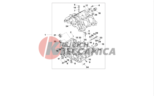 HALF-CRANKCASES PAIR