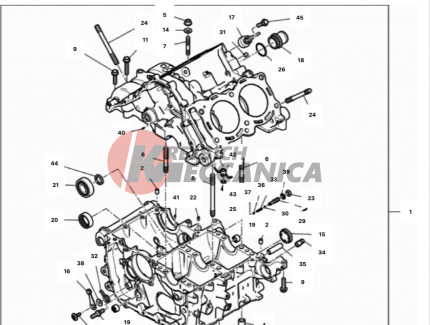 HALF-CRANKCASES PAIR