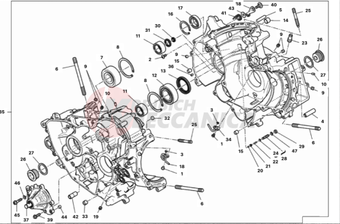 HALF-CRANKCASES PAIR 1