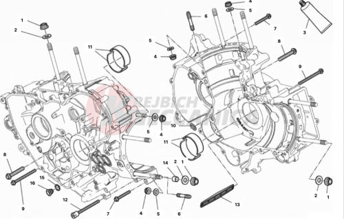 HALF-CRANKCASES PAIR 3