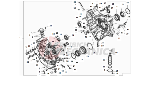 HALF-CRANKCASES PAIR