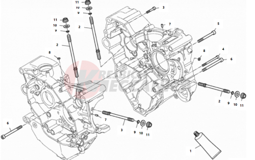 HALF-CRANKCASES PAIR 2