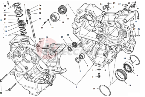 HALF-CRANKCASES PAIR