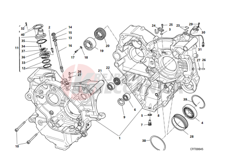 HALF-CRANKCASES PAIR