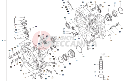 HALF-CRANKCASES PAIR