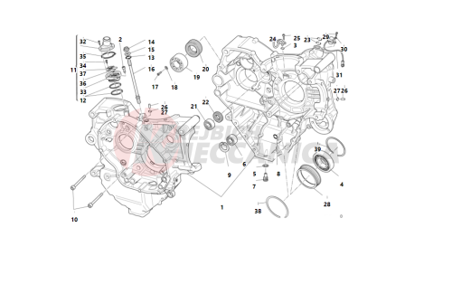 HALF-CRANKCASES PAIR