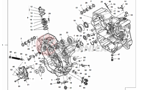 HALF-CRANKCASES PAIR 2