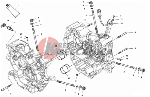 HALF-CRANKCASES PAIR 2