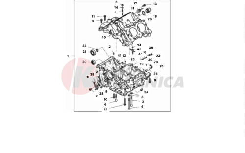HALF-CRANKCASES PAIR