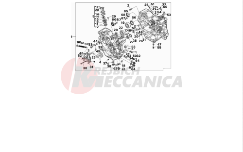 HALF-CRANKCASES PAIR