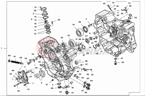 HALF-CRANKCASES PAIR