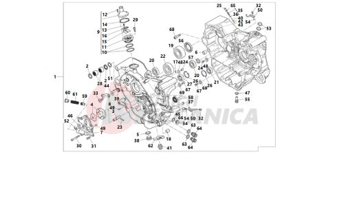 HALF-CRANKCASES PAIR