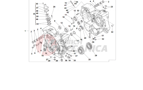 HALF-CRANKCASES PAIR