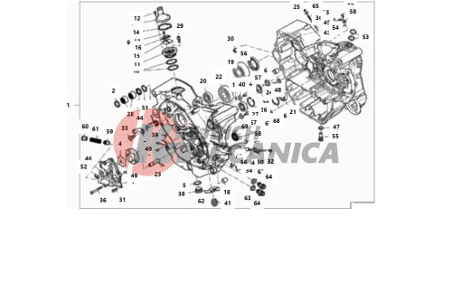 HALF-CRANKCASES PAIR