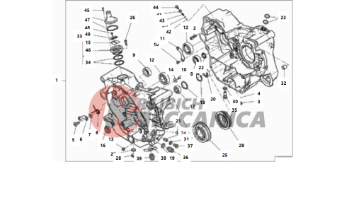 HALF-CRANKCASES PAIR